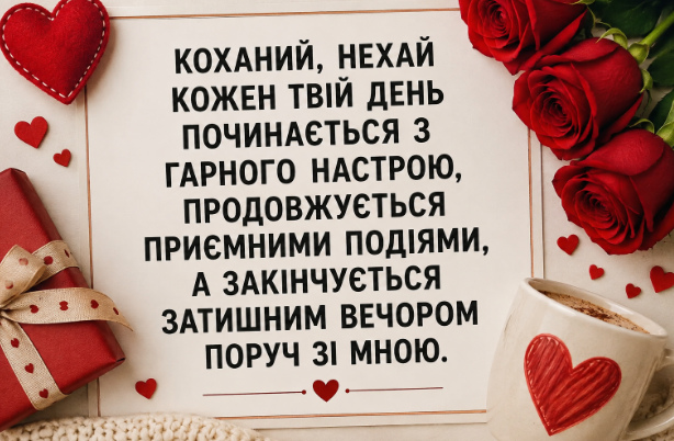 Веселі привітання з днем народження чоловіку від дружини листівка