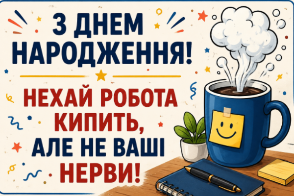Веселі привітання з днем народження начальнику картинка