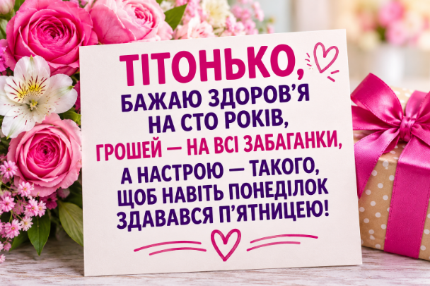 Веселі привітання з днем народження тітці відкритка